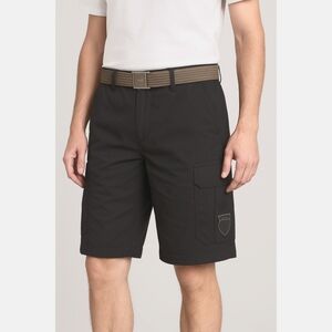 NWT Moorhead Mens Glenn Cargo Bermuda Hiking Casual Belted Black Shorts Size XXL